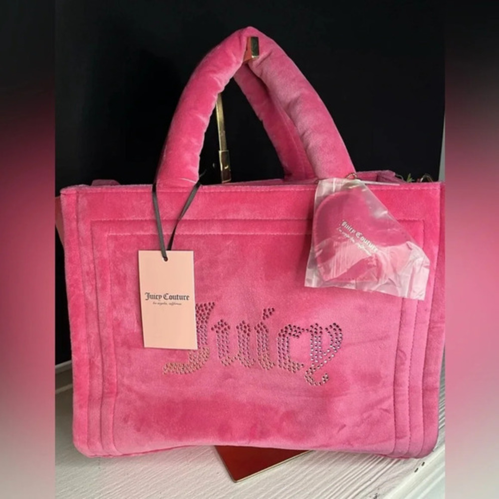 Juicy Couture Free Love Big Spender Pink Tote Bag NWT